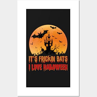 Its Frickin Bats |  Bats With Brown and Red Slimy Text Posters and Art